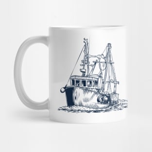 Fishing Boat / Vintage Fishing Boat / Fishing Boat Design Mug